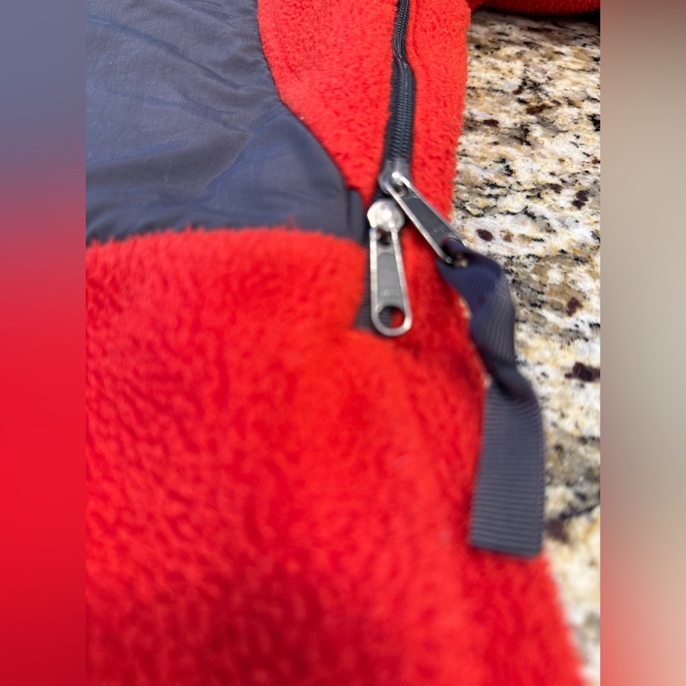 The North Face Polartec fleece jacket red gray SZ SM - Picture 5 of 14